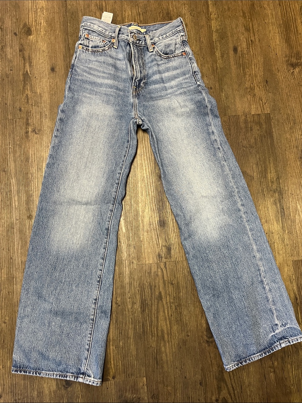 Levi's Ribcage Wideleg Light Blue Jeans - Size 25